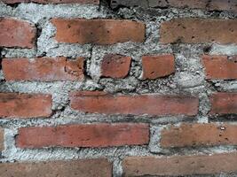 Abstract background of old weathered brick wall photo