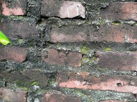 Abstract background of old weathered brick wall photo