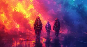 AI generated firefighters that are just a click away photo