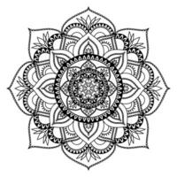 Mandala for Henna, Mehndi, tattoo, decoration, coloring book. Decorative round ornaments. Ethnic Oriental Circular ornament vector. Anti-stress therapy drawing vector