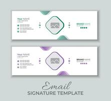 Email signature template design, footer template design vector