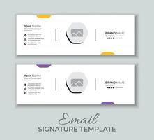 Email signature template design, footer template design vector