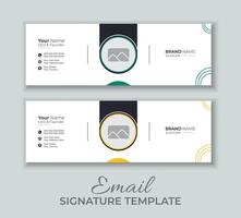 Email signature template design, footer template design vector