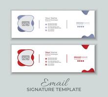 Email signature template design, footer template design vector