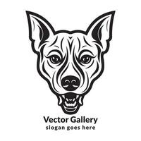 vector cute dog logo