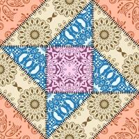 Patchwork seamless pattern. Vector stock illustration.