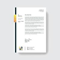 Professional and creative corporate modern business letter head template. vector