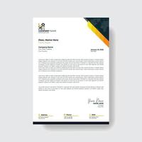 Professional and creative corporate modern business letter head template. vector