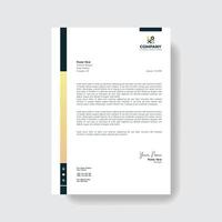 Professional and creative corporate modern business letter head template. vector