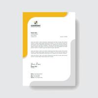 Professional and creative corporate modern business letter head template. vector