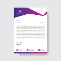 Professional and creative corporate modern business letter head template. vector