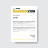 Professional and creative corporate modern business letter head template. vector