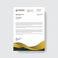 Professional and creative corporate modern business letter head template. vector