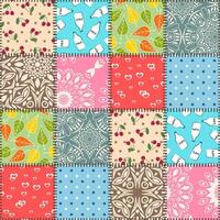 Patchwork seamless pattern. Vector stock illustration.