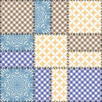 Patchwork seamless pattern. Vector stock illustration.