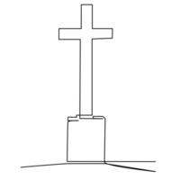 jesus christ sketch good friday continuous single line and easter day cross outline vector art drawing and illustration