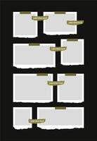 Pictures or photos frame collage. comics page grid layout abstract photo frames and digital photo wall template vector