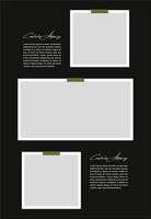 Pictures or photos frame collage. comics page grid layout abstract photo frames and digital photo wall template vector