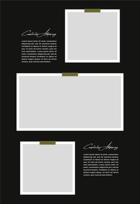 Pictures or photos frame collage. comics page grid layout abstract photo frames and digital photo wall template