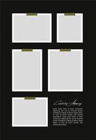 Pictures or photos frame collage. comics page grid layout abstract photo frames and digital photo wall template vector