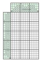 Japanese crossword puzzle. Kids and adult mathematical mosaic. Nonogram. Logic puzzle game. Digital rebus. Vector illustration