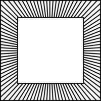 Black abstract geometric frame drawn in linear style on a white background vector