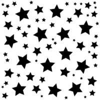black stars pattern on white background vector