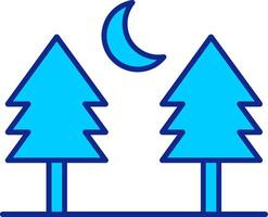 Pine tree Blue Filled Icon vector