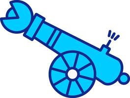 Human Cannonball Blue Filled Icon vector