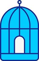 Circus Cage Blue Filled Icon vector