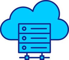 Cloud Blue Filled Icon vector