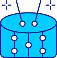 Drums Blue Filled Icon vector