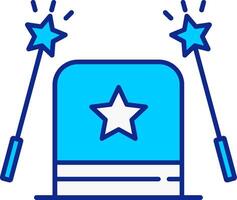 Magic Trick Blue Filled Icon vector
