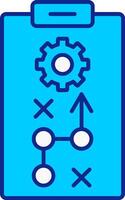 estrategia azul lleno icono vector