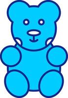 Bear Blue Filled Icon vector