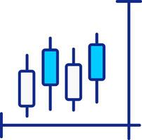 Stock Market Blue Filled Icon vector