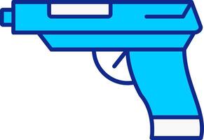 Revolver Blue Filled Icon vector