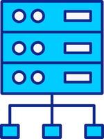 Structured Data Blue Filled Icon vector