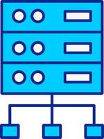 Structured Data Blue Filled Icon vector