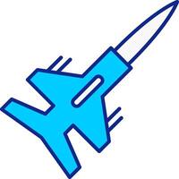 Fighter Blue Filled Icon vector