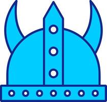 vikingo azul lleno icono vector