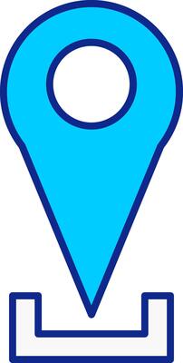 Location Pin Blue Filled Icon