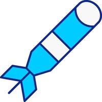 Torpedo Blue Filled Icon vector