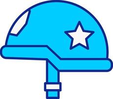 Helmet Blue Filled Icon vector