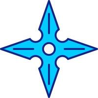 Shuriken Blue Filled Icon vector