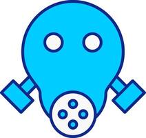 Gas Mask Blue Filled Icon vector