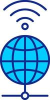 Global Blue Filled Icon vector