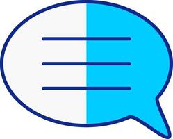 Conversation Blue Filled Icon vector