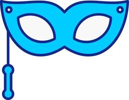 Eye Mask Blue Filled Icon vector