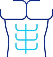 Six Pack Blue Filled Icon vector